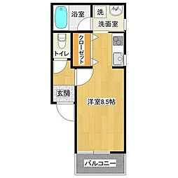 WEPLACE黒松 ワンルームの間取図画像