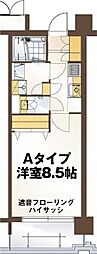 リビングステージ広瀬川 1Kの間取図画像