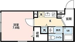 REVESTAGE 1Kの間取図画像