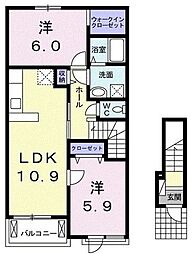 ラカーサフェリーチェ 2LDKの間取図画像