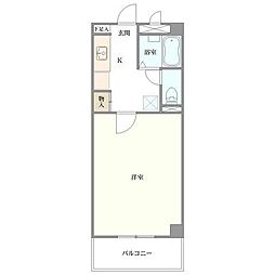 メゾンドエトワール 1Kの間取図画像