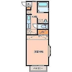 フォレストスクウェア 1Kの間取図画像