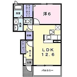 アバンツァート・K 1LDKの間取図画像