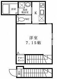 メゾン・ド・リーヴ 1Kの間取図画像