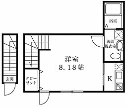 メゾン・ド・リーヴ 1Kの間取図画像