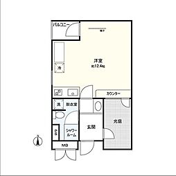 DECOLLO ワンルームの間取図画像