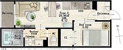 REGALEST東照宮駅前MT 1LDKの間取図画像