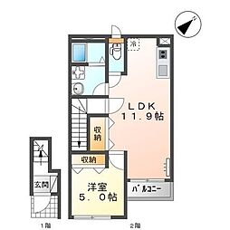 HK館123 1LDKの間取図画像