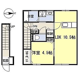 Route48 1LDKの間取図画像