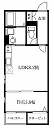 Gran Serenite榴ヶ岡 1LDKの間取図画像