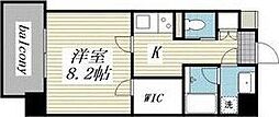 ヴィアーレ広瀬 1Kの間取図画像