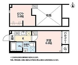 スクエア 1Kの間取図画像