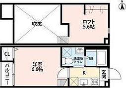 スペリアージュ 1Kの間取図画像