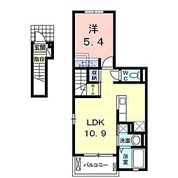 アイラビスタ2 1LDKの間取図画像