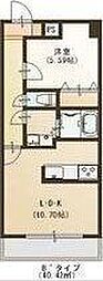 パルメゾン新田東 1LDKの間取図画像