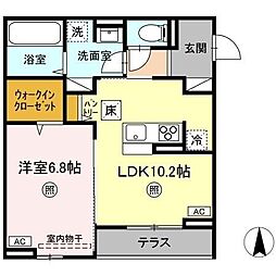 D-ROOM栄2丁目 1LDKの間取図画像