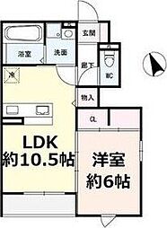 D-ROOM Chill 1LDKの間取図画像