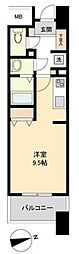 パークフラッツ五橋 ワンルームの間取図画像