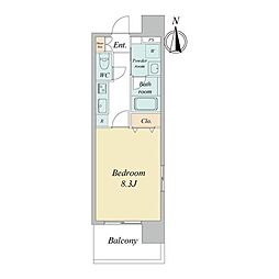 エルスタンザ仙台駅東 1Kの間取図画像