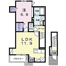 レジデンス上條 1LDKの間取図画像