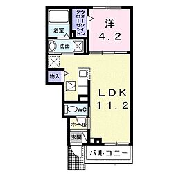 シエルソレイユ 1LDKの間取図画像