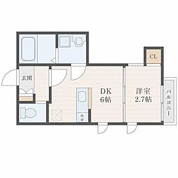 仮称)太子堂新築AP 1DKの間取図画像