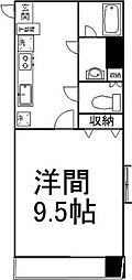 プランドビル本町 1Kの間取図画像