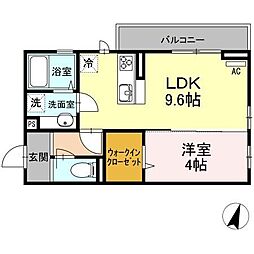 グランコート 1LDKの間取図画像