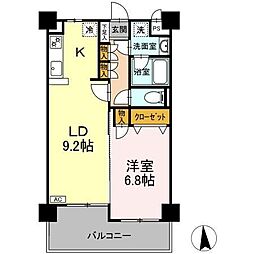 ガーデンハイツアイハラ3 1LDKの間取図画像