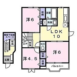ニュークレストール上野山 3LDKの間取図画像