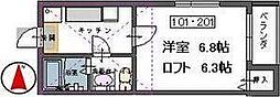 stage長町 1Kの間取図画像