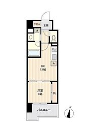 S-FORT青葉上杉 1DKの間取図画像
