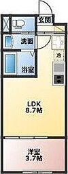 新築ADDICT沖野 1LDKの間取図画像