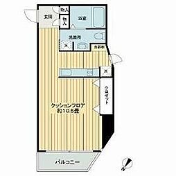 フラワーシティInブラボン ワンルームの間取図画像