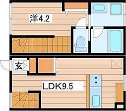 Dメゾン若林 1LDKの間取図画像