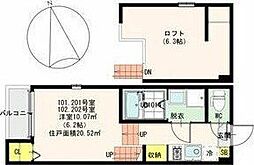 シャトー・ロマーニ 1Kの間取図画像