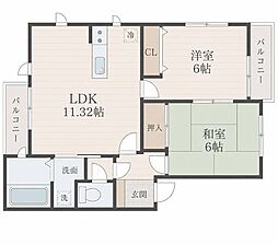 ヴィラ・アマルフィ.1 2LDKの間取図画像