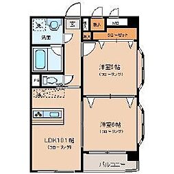 パークサイド上杉公園 2LDKの間取図画像