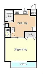 SKYハイツ 1DKの間取図画像