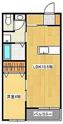HARU2FLAT 1LDKの間取図画像