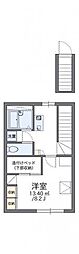 レオパレスアイミ1 1Kの間取図画像