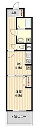 HF仙台五橋レジデンス 1DKの間取図画像