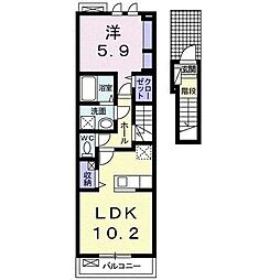 AHM2 1LDKの間取図画像