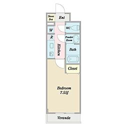 Nasic仙台東口 1Kの間取図画像