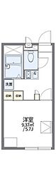 レオパレス響 1Kの間取図画像