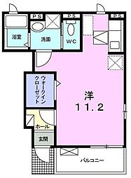 エレガンhiro ワンルームの間取図画像