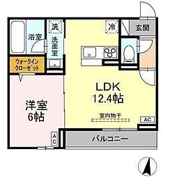 itovia青葉 1LDKの間取図画像
