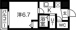 サンライズ支倉町 1Kの間取図画像