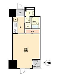 ドゥーエ榴岡 1Kの間取図画像