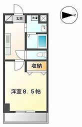 ベルフィオーレ二日町 1Kの間取図画像